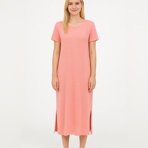 Daily Practice by Anthropologie Peach Cotton T Shirt Dress Sz Small